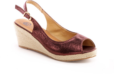 Pavers England Women Maroon Wedges