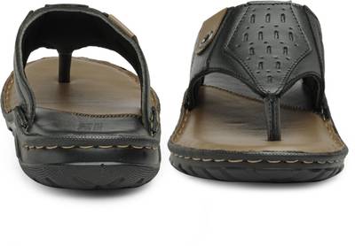 Teakwood Men Black Sandals