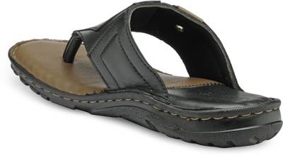 Teakwood Men Black Sandals