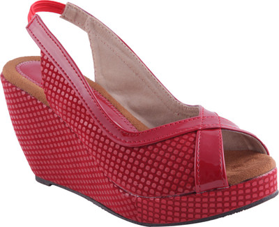 

Adorn Women Red Wedges