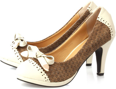 

Vero Couture Women Brown-Off White Heels
