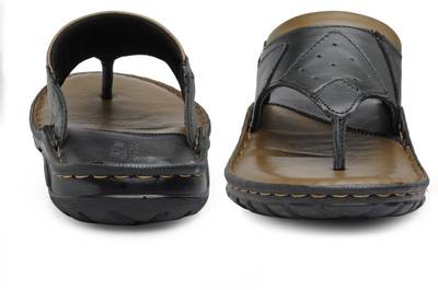 Teakwood Men Black Sandals