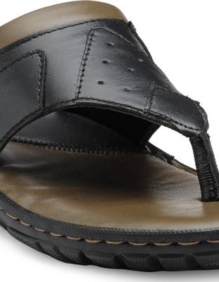 Teakwood Men Black Sandals