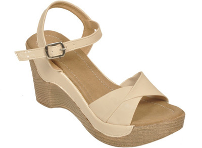

Bare Soles Women Beige Wedges