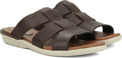 

Clarks Men Dark Brown Lea Sports Sandals