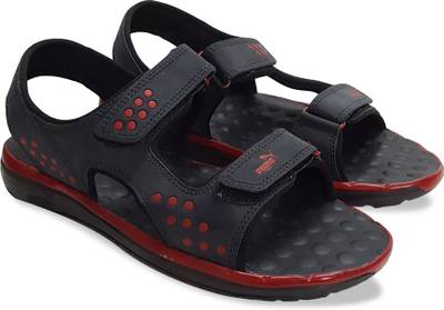 Puma Men black-high risk red Sports Sandals