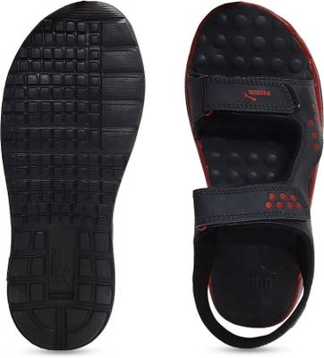 Puma Men black-high risk red Sports Sandals