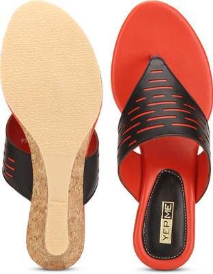 Yepme Women Blue &amp; Red Heels