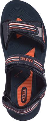 Aztec Men Orange, Blue Sandals