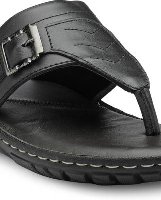Teakwood Men Black Sandals