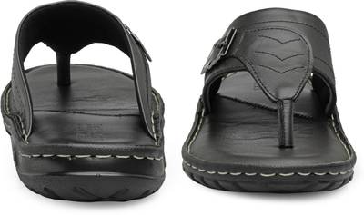 Teakwood Men Black Sandals