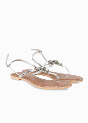 

Addons Women Silver Flats