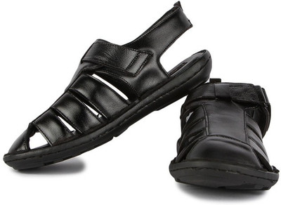 

Feather Leather Men Black Sandals