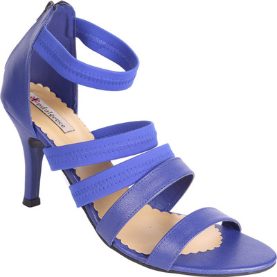 68% OFF on Indulgence Women Blue Heels