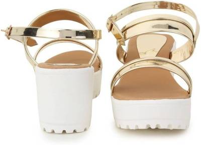Nshell Women Gold Heels