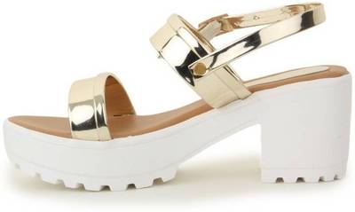 Nshell Women Gold Heels