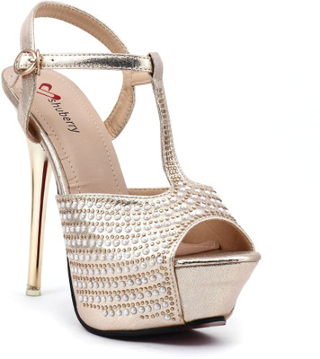 Shuberry Women Gold Heels