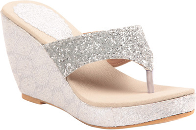 

Adorn Women Silver Wedges