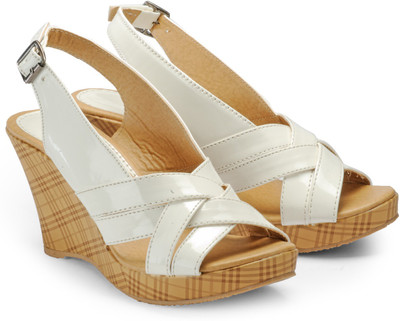 Nell Women White Wedges