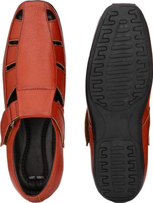 HNT Men Tan Sandals