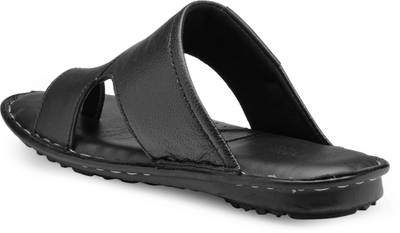 Teakwood Men Black Sandals