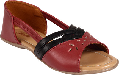 Jade Women Maroon Flats