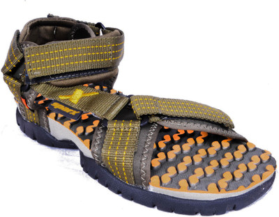 

Sparx Men Olive Yellow Sports Sandals