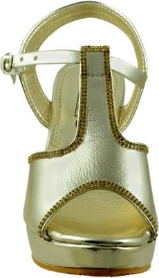 Leatherwood1 Women Gold Heels