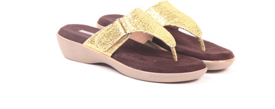 

Adorn Women Golden Flats