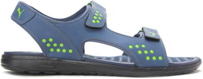 Puma Men dark denim-macaw green Sports Sandals