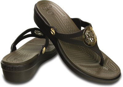

Crocs Women Brown Wedges