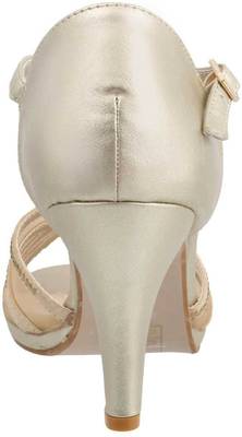 Mochi Women 15,Gold Heels