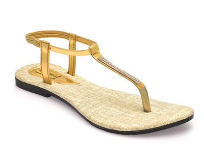 

Indirang Women Gold Flats