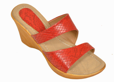 

Bare Soles Women Red Wedges