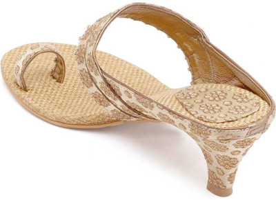 

Footrendz Women Gold Heels