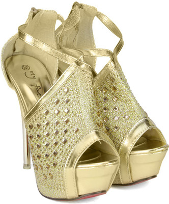 

My Foot Women Gold Heels