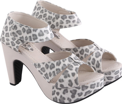 

Go India Store Women GREY Heels