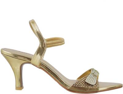 Mochi Women 15,Gold Heels