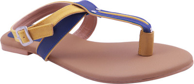 

Adorn Women Blue and Beige Flats