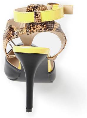 Dressberry Women Black::Yellow Heels