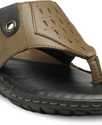 Teakwood Men Black Sandals