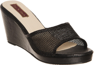 

Flat n Heels Women Black Wedges