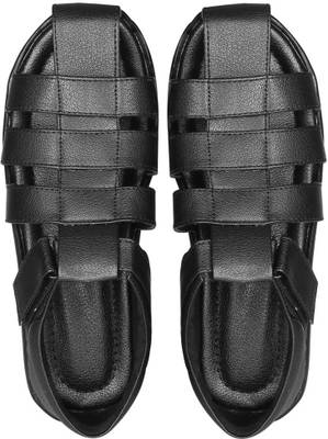 Kraasa Men Black::Brown Sandals