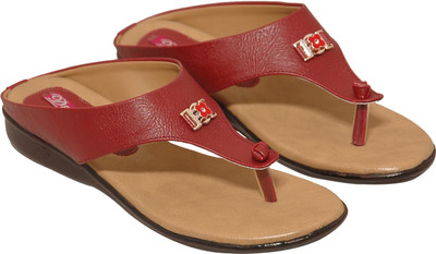 

D&D Women Maroon Flats