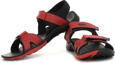 

Puma Men Black, High Risk Red Sports Sandals