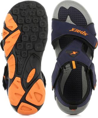 Sparx Men Navy Blue Orange Sandals