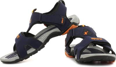 Sparx Men Navy Blue Orange Sandals