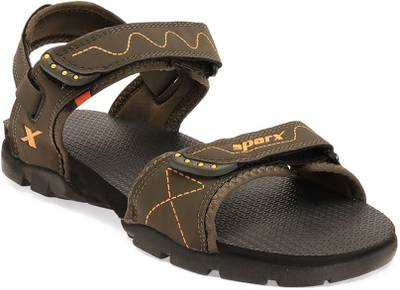 Sparx Men Olive Yellow Sandals