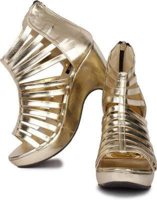 Fadrin Women Gold Heels