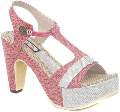 Dolphin Miles Women Pink Heels